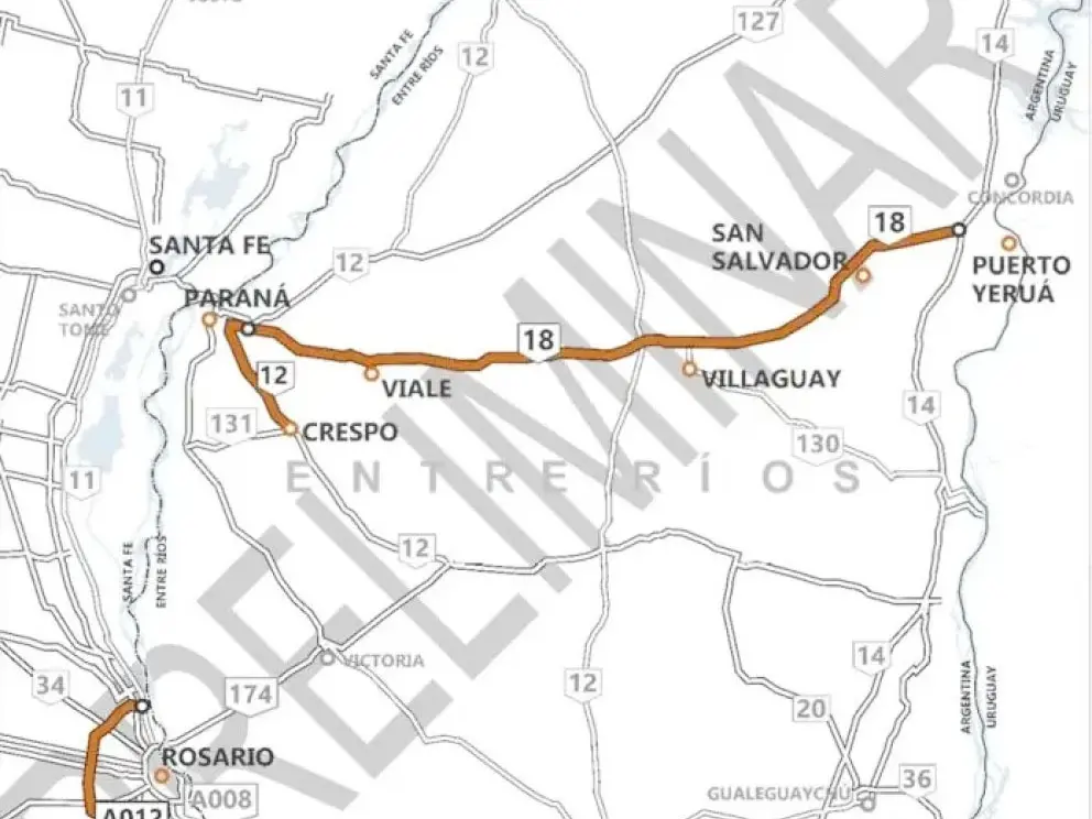 En qué ciudades de la Ruta 18 prevén cabinas de cobro de peaje