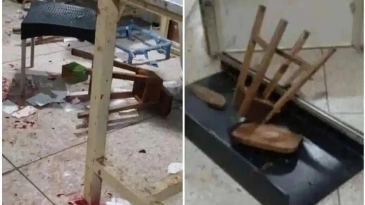 Bandas se enfrentaron en sala de hospital y la dejaron vuelta añicos (VIDEO)