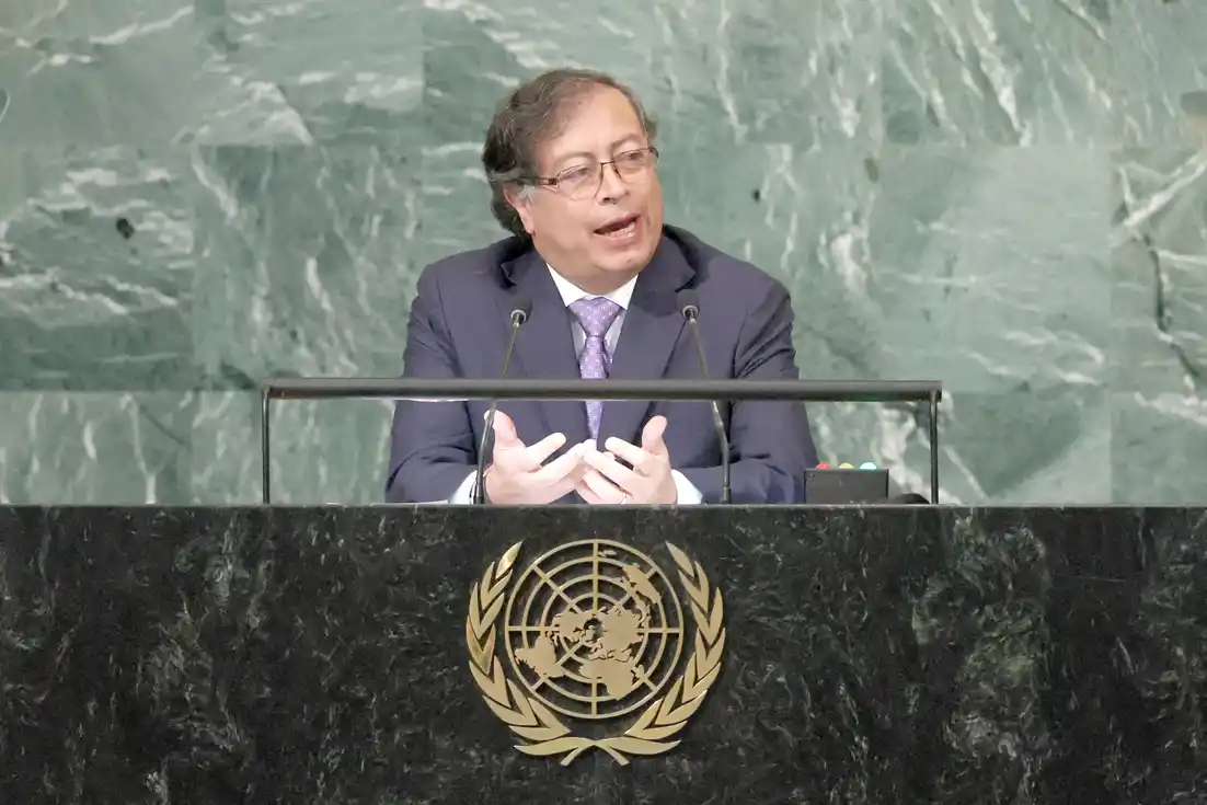 Gustavo Petro, presidente de Colombia, en la Asamblea de la ONU.