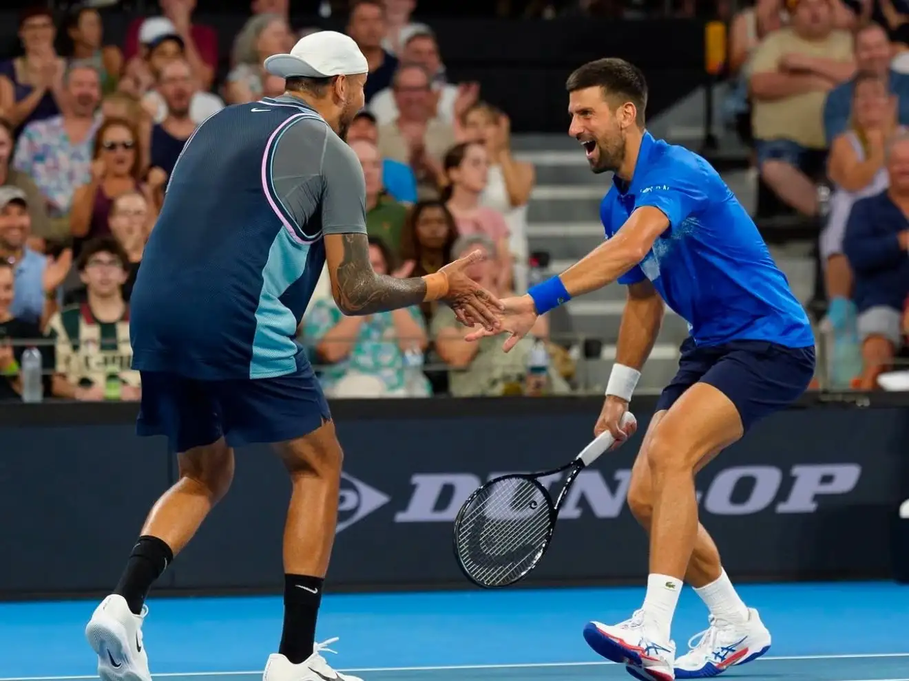 Djokovic y Kyrgios fueron la atracción del doble.