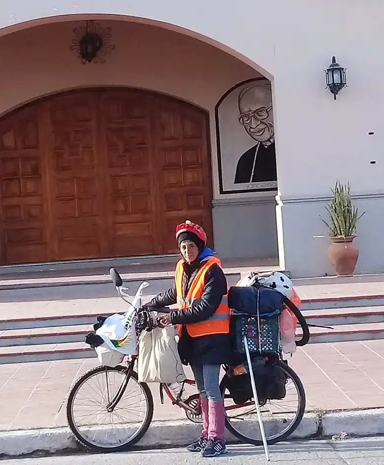 Teresita Cardoso lleva realizados unos 1.000 kilómetros en bicicleta