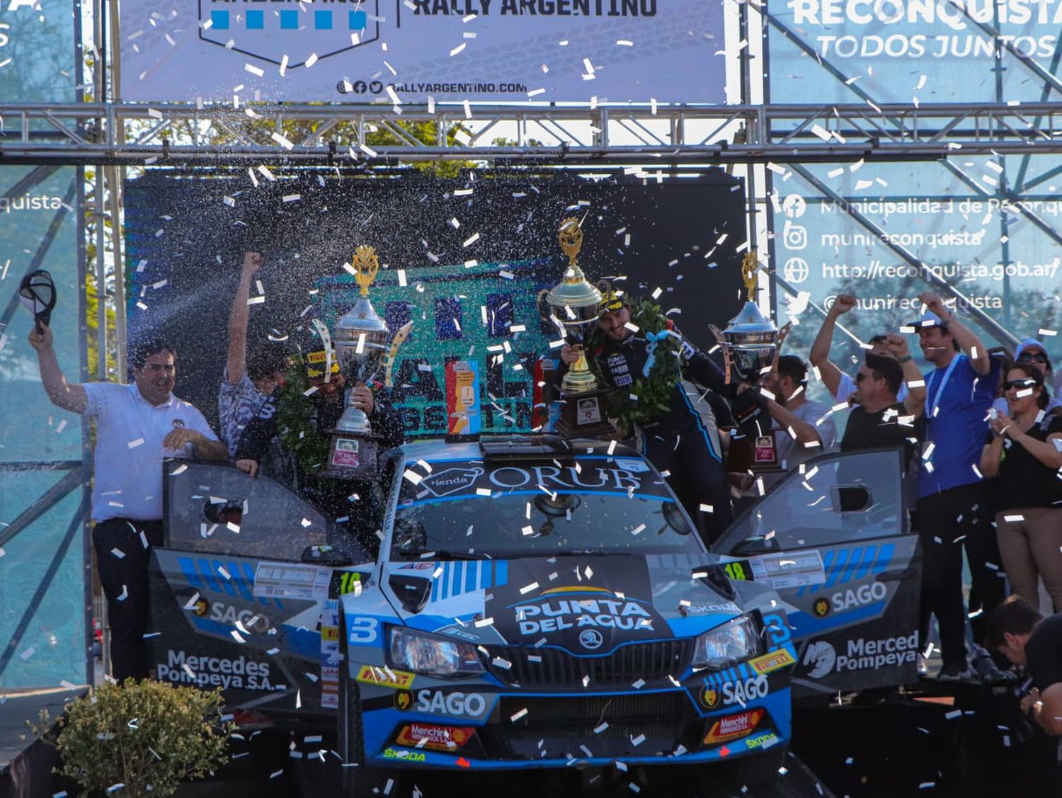 Miguel Ángel Baldoni ganó el Rally con Skoda