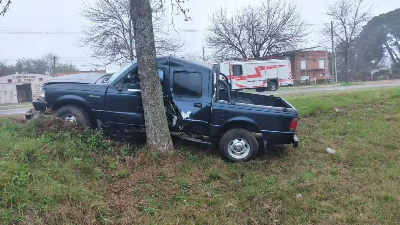 Despiste y choque en Ruta 12