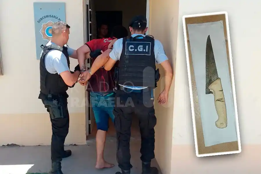 No se cansa: el “Rengo G.” intimidó a su pareja y le clavó un cuchillazo a un policía
