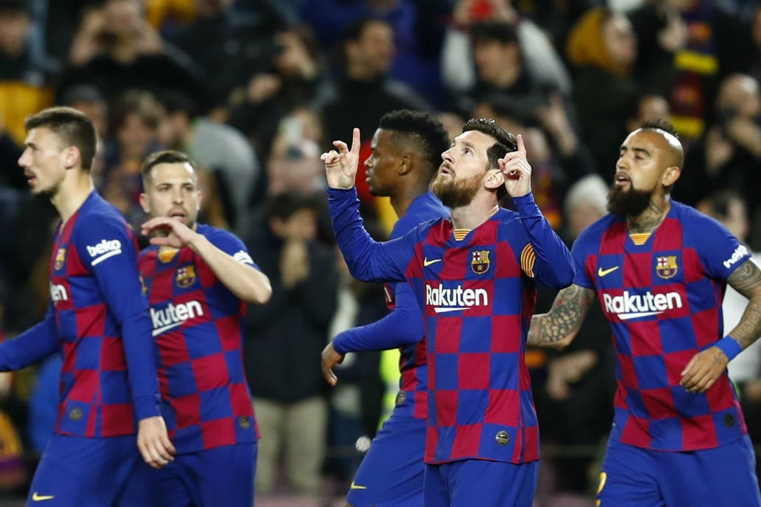 Messi marcó el gol del triunfo para Barcelona