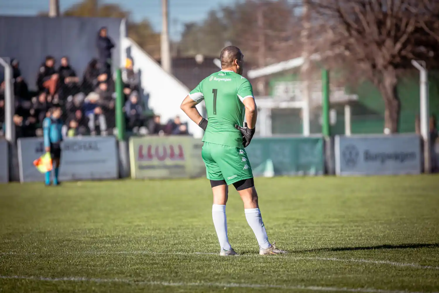Nicolás “Pampa” Báez defendiendo los tres palos de Kimberley