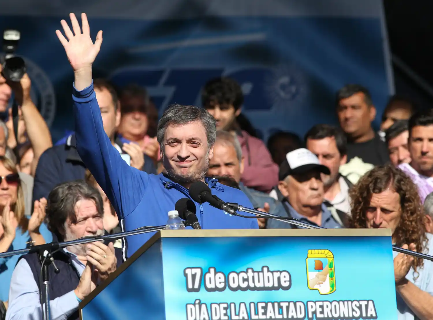 Máximo Kirchner, durante el acto de ayer.