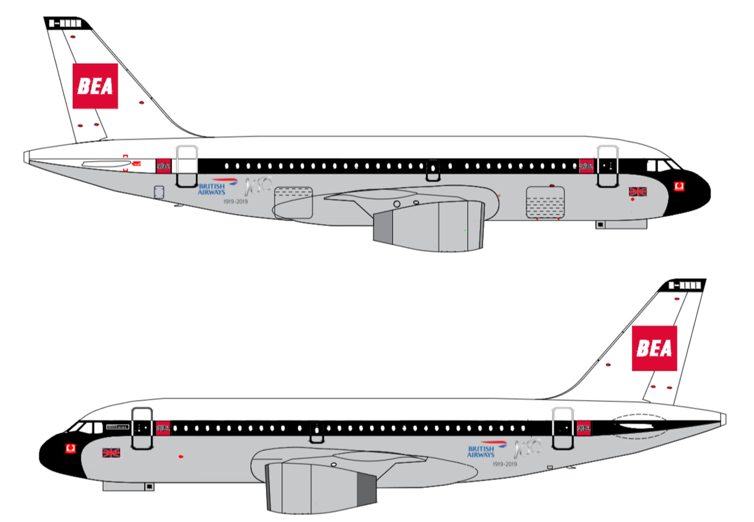 British Airways: el segundo retrojet del centenario será un A319 con los colores de BEA