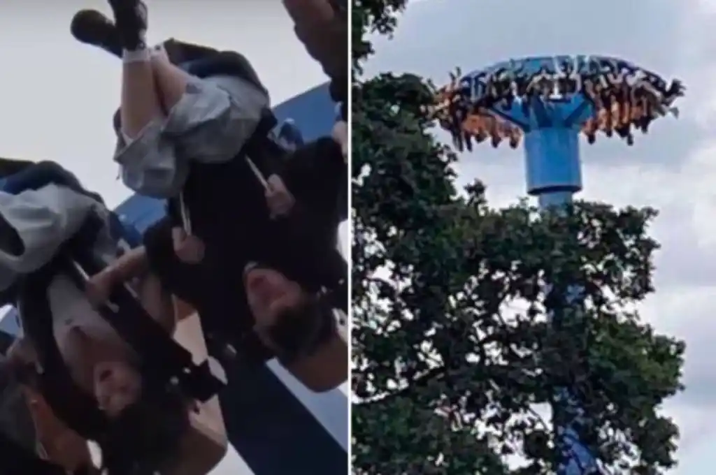 Personas colgadas de un juego