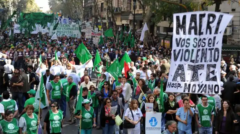 Caos en el centro porteño por la movilización de ATE y CTA