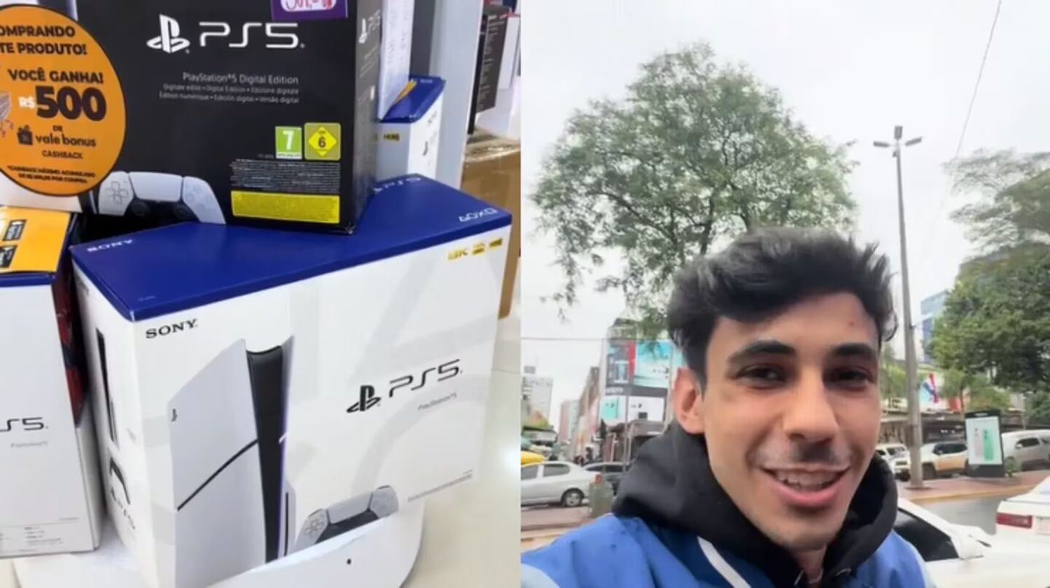 Un argentino fue a Ciudad del Este y mostró cuánto cuesta la PlayStation 5