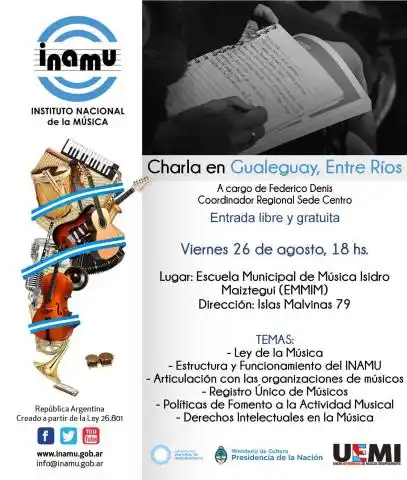 Importante charla en la Escuela de Música
