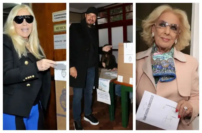 Así votaron los famosos este domingo: sus looks y posteos en las redes sociales