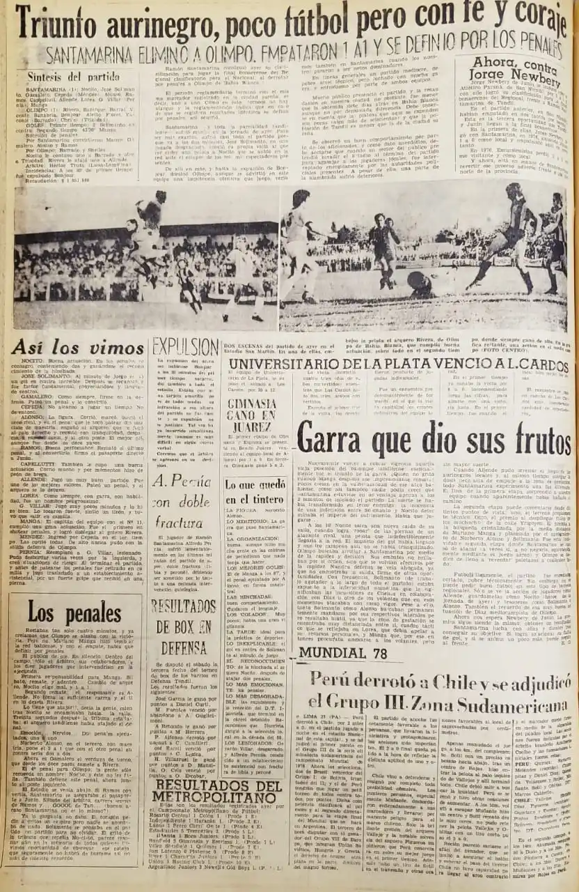 En el ’77, la gran tarde de Nocito en los penales