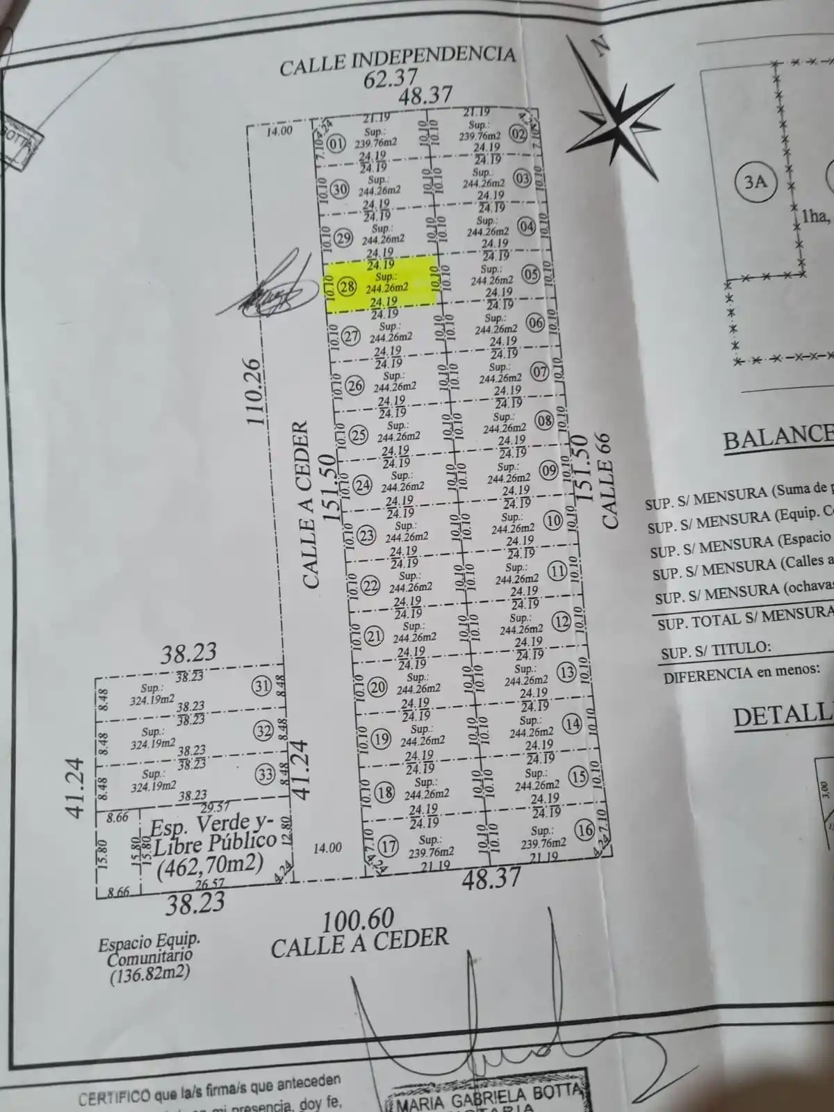 Angela plano 30 lotes Nuestro Sueño