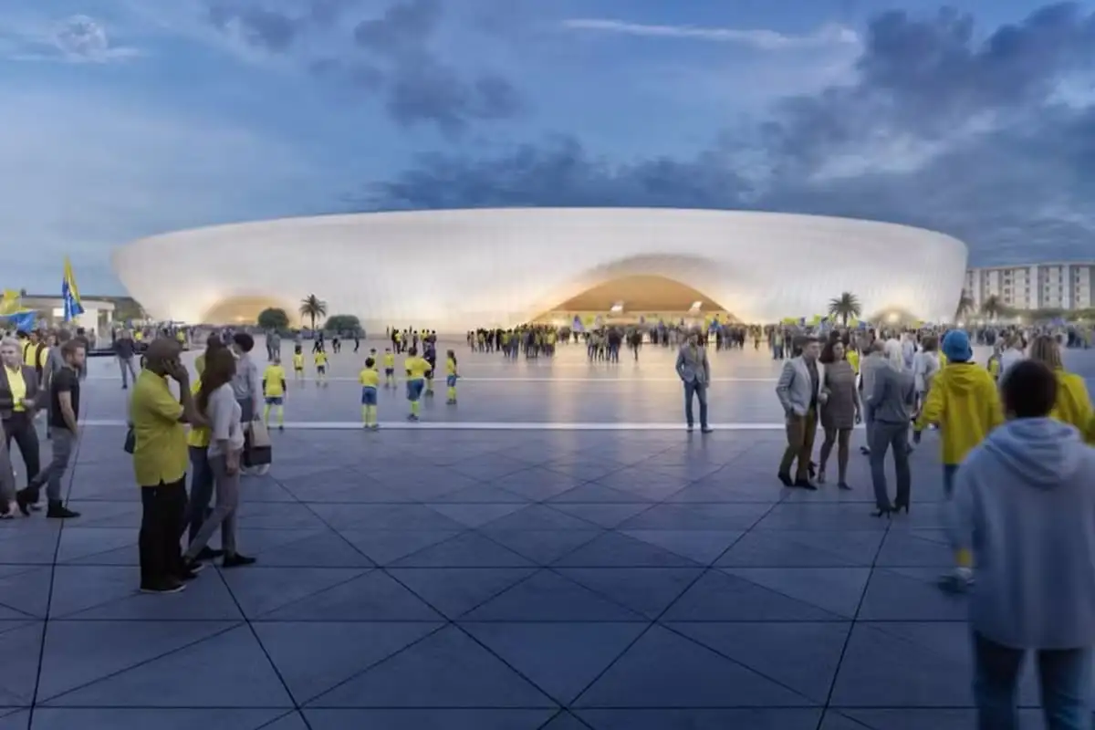 El diseño proyectado para la renovación y ampliación del Estadio de Gran Canaria.