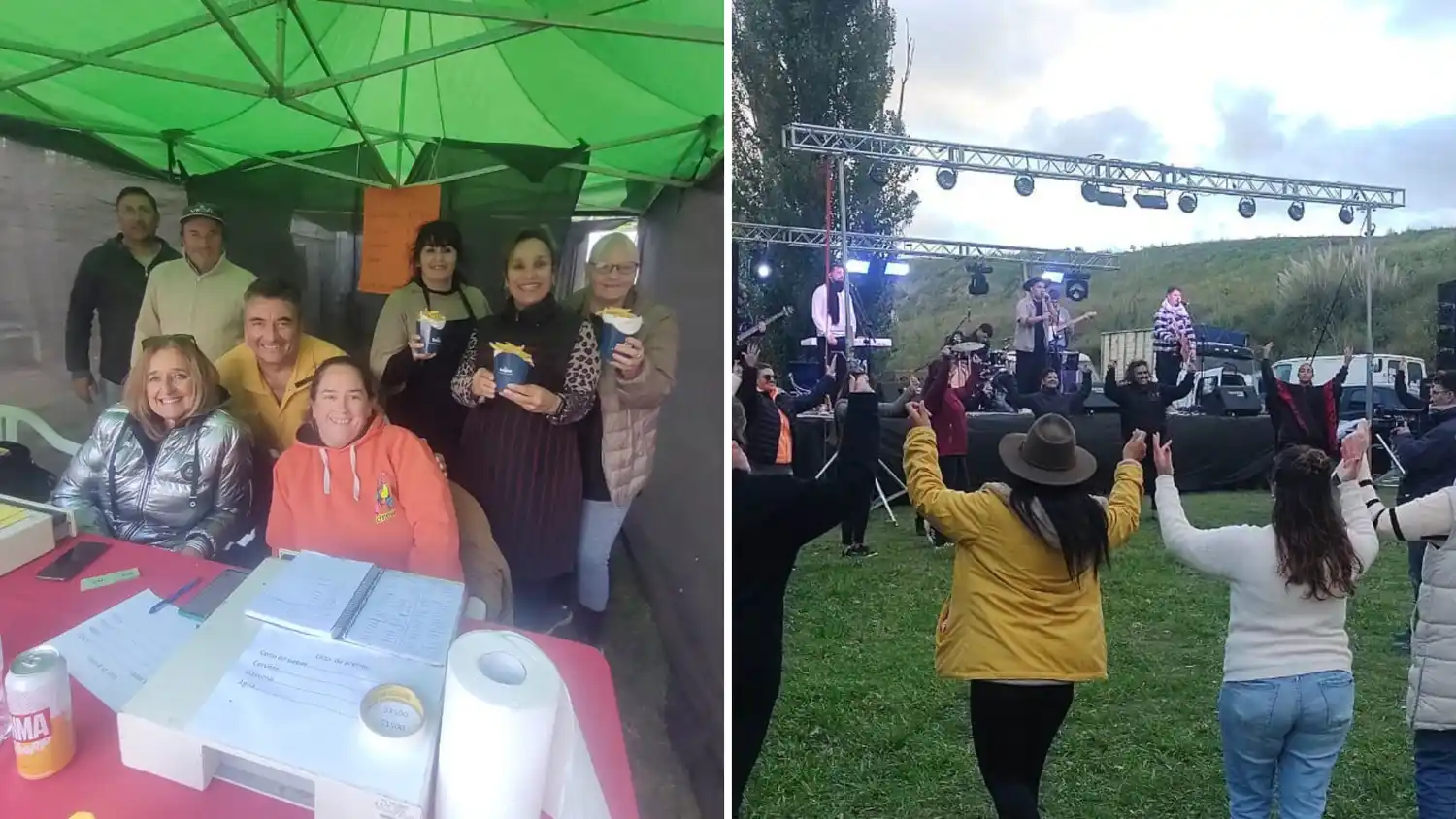 Oriente y Copetonas celebraron al Río Quequén Salado, pese al frío