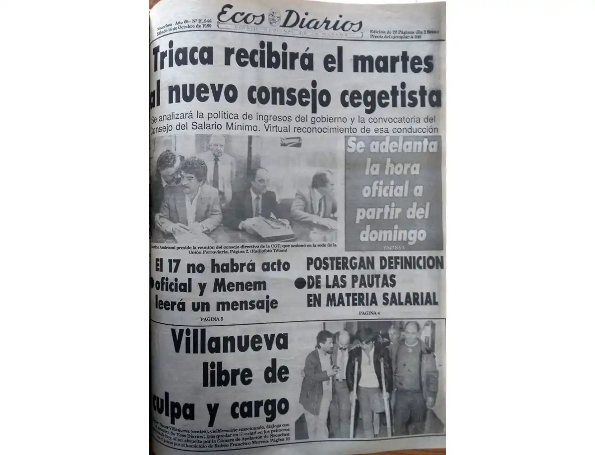 Sábado 14 de octubre de 1989
