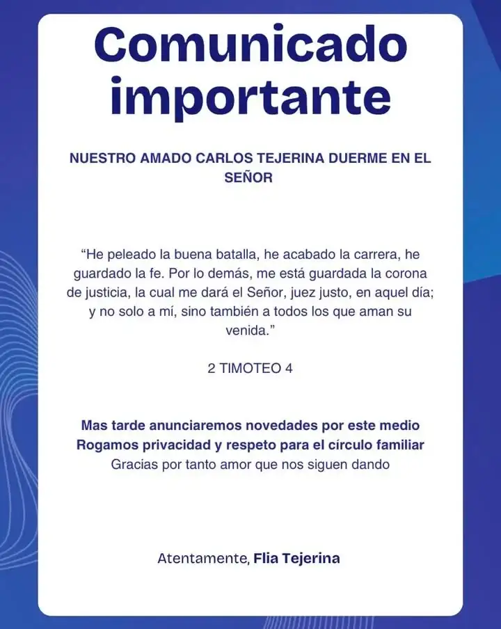 TEJERINA COMUNICADO
