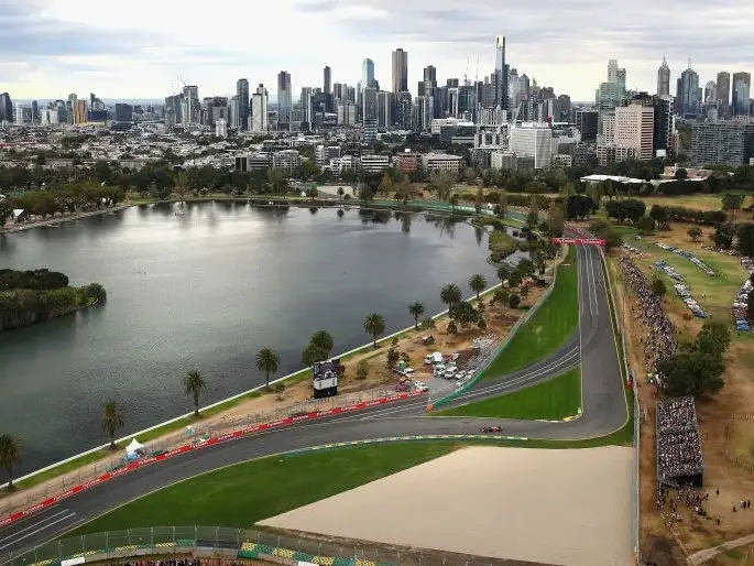 Una panorámica del Albert Park, en Melbourne.