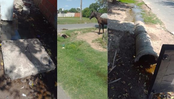 “Así estamos en calle Ruffa, con el olor”