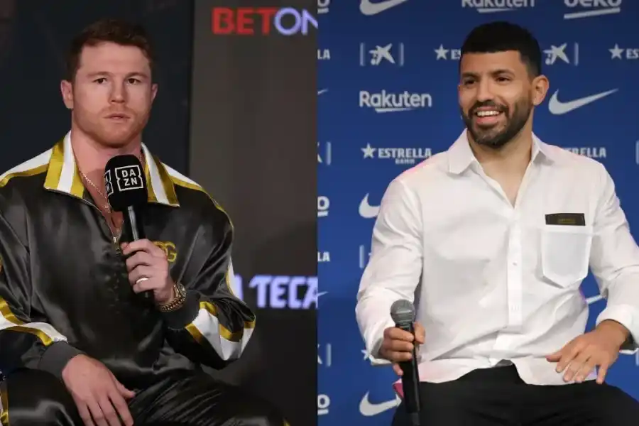 Canelo Alvarez  se cruzó con el "Kun" Agüero