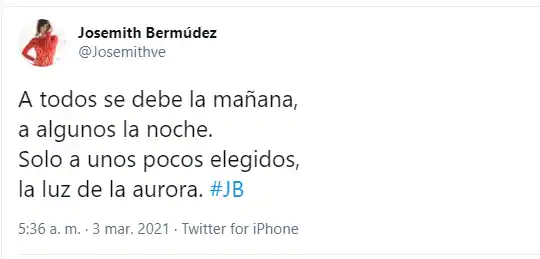 Josemith Bermúdez compartió luego de estar en su casa.
