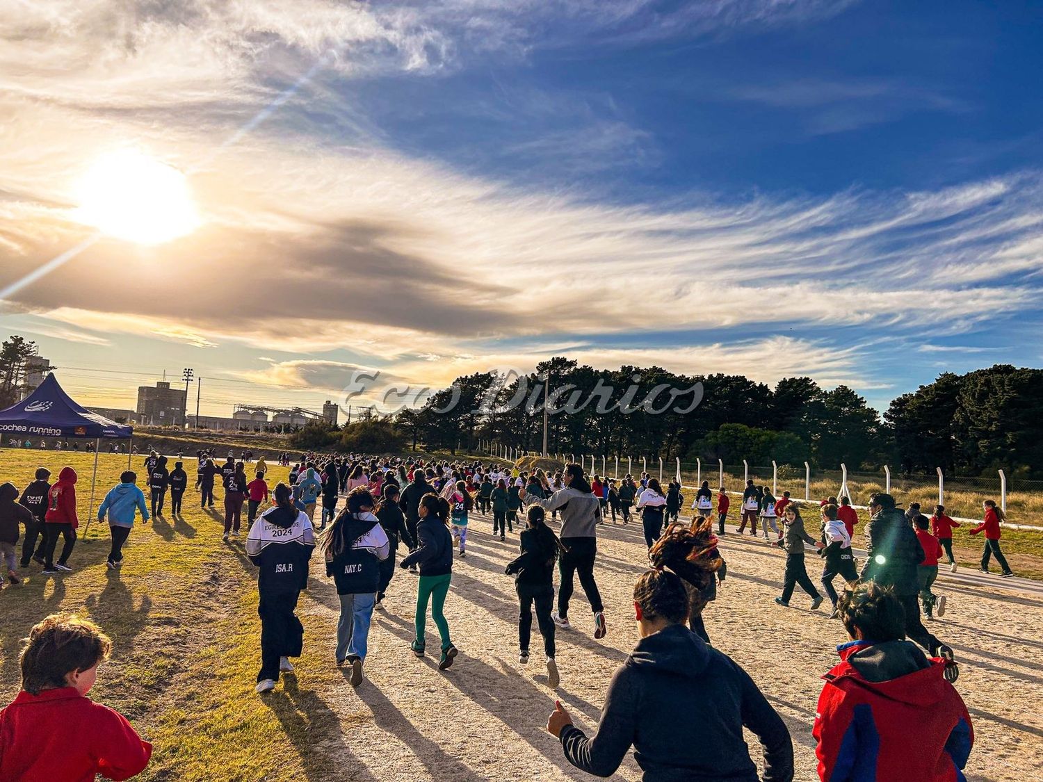 Colmada. La pista de atletismo, de alumnos de sexto grado