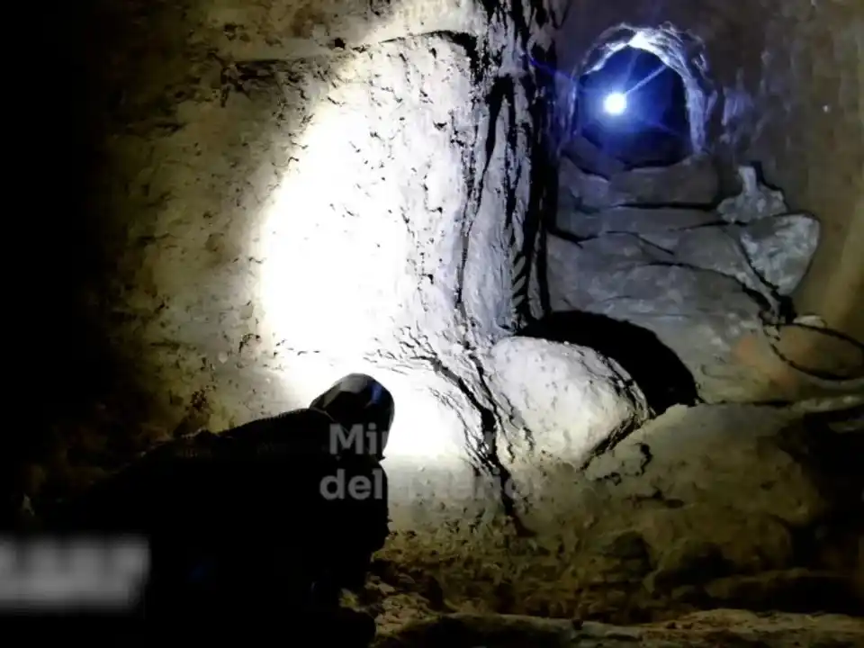 Vista del túnel difundida por el Ministerio del Interior de Uruguay.