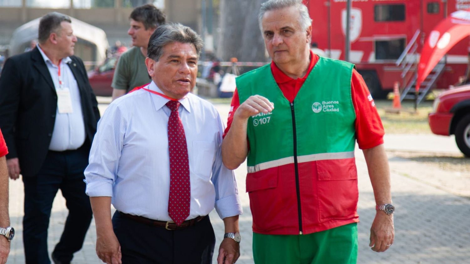 Marcos Escajadillo y Alberto Crescenti, durante el evento.