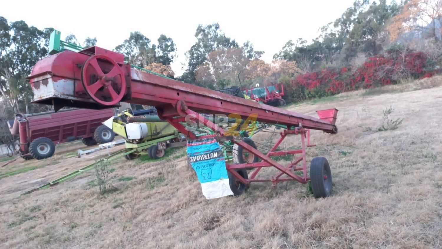 Hallaron en Maggiolo una cinta transportadora de cereal robada en María Teresa