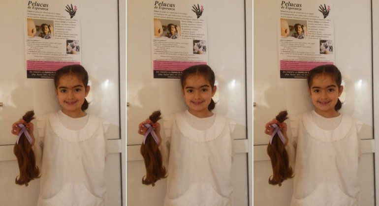 Entrerriana de 7 años dona su pelo para pelucas para pacientes con cáncer