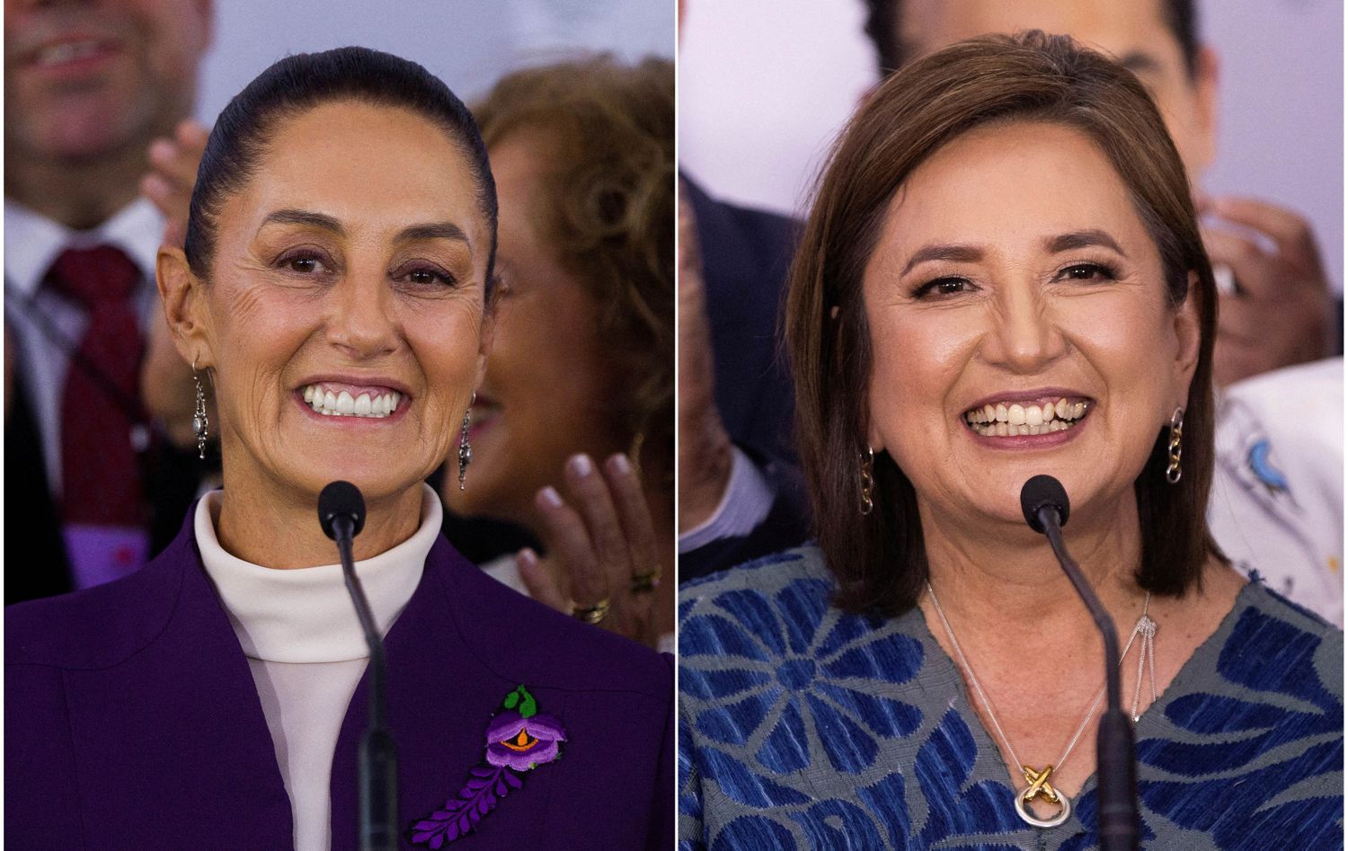 Claudia Sheinbaum y Xochitl Gálvez, dos de las principales candidatas.