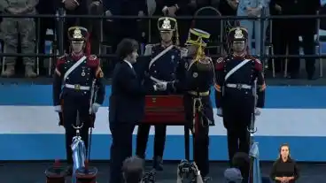 El Presidente Milei participó del acto en conmemoración al Combate de San Lorenzo