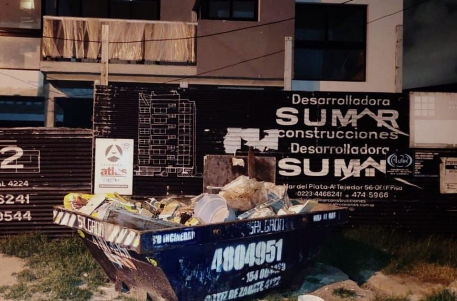 Sorprenden a malviviente en pleno robo en un obra en construcción