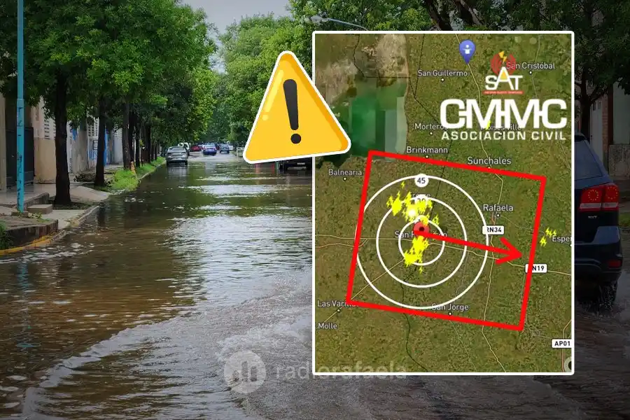 Atención Rafaela y zona: aviso por tormentas fuertes con ocasional caída de granizo 