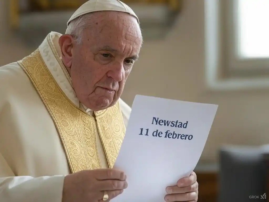 Santoral. Francisco, leyendo el Santoral del 11 de febrero.