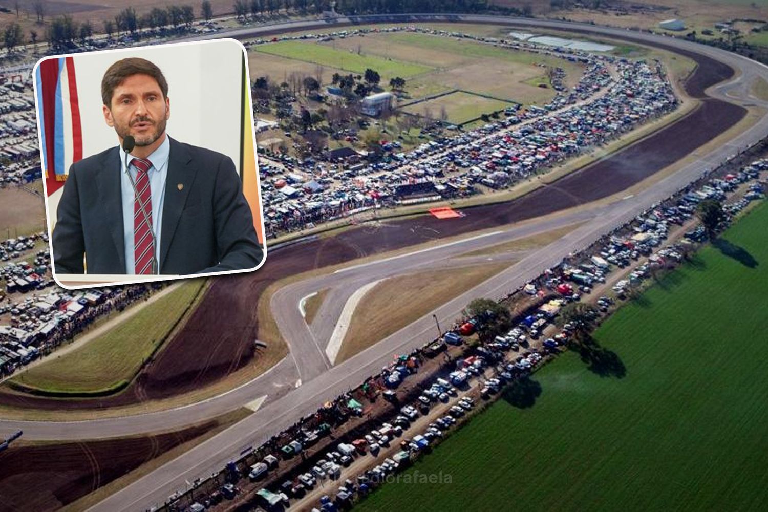 El gobernador M.Pullaro estará hoy recorriendo las obras en el "Autódromo Ciudad de Rafaela"  . Foto:El Litoral.