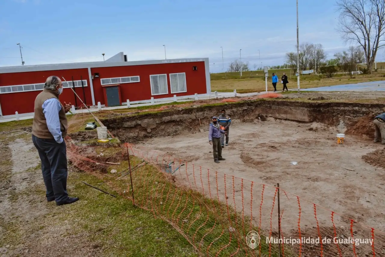 Comenzó la construcción de la pileta de Natación AIPRODIS