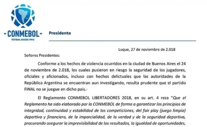 La Conmebol le puso fecha a la Superfinal: será el 8 o el 9 de diciembre
