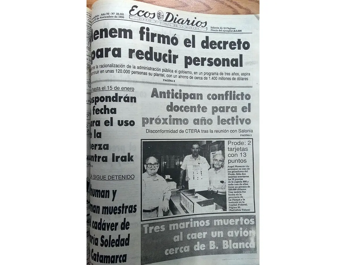 Martes 27 de noviembre de 1990