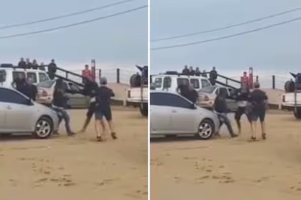 Pelea con trapitos en Villa Gesell