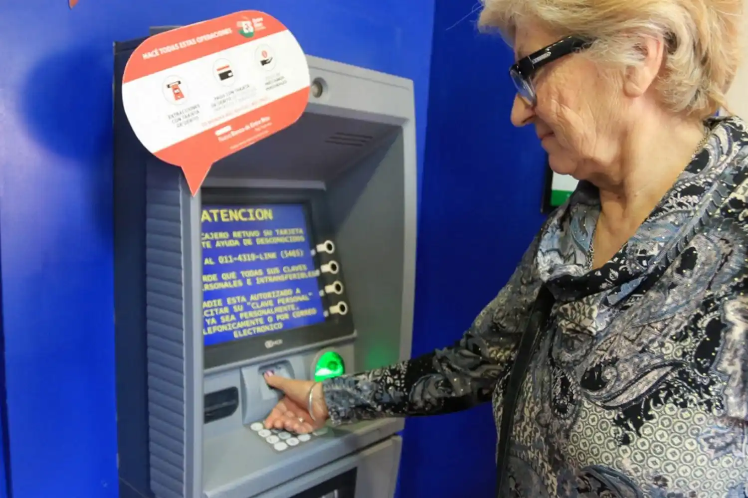 El BERSA instaló el primer cajero del interior del país que funciona con huella digital