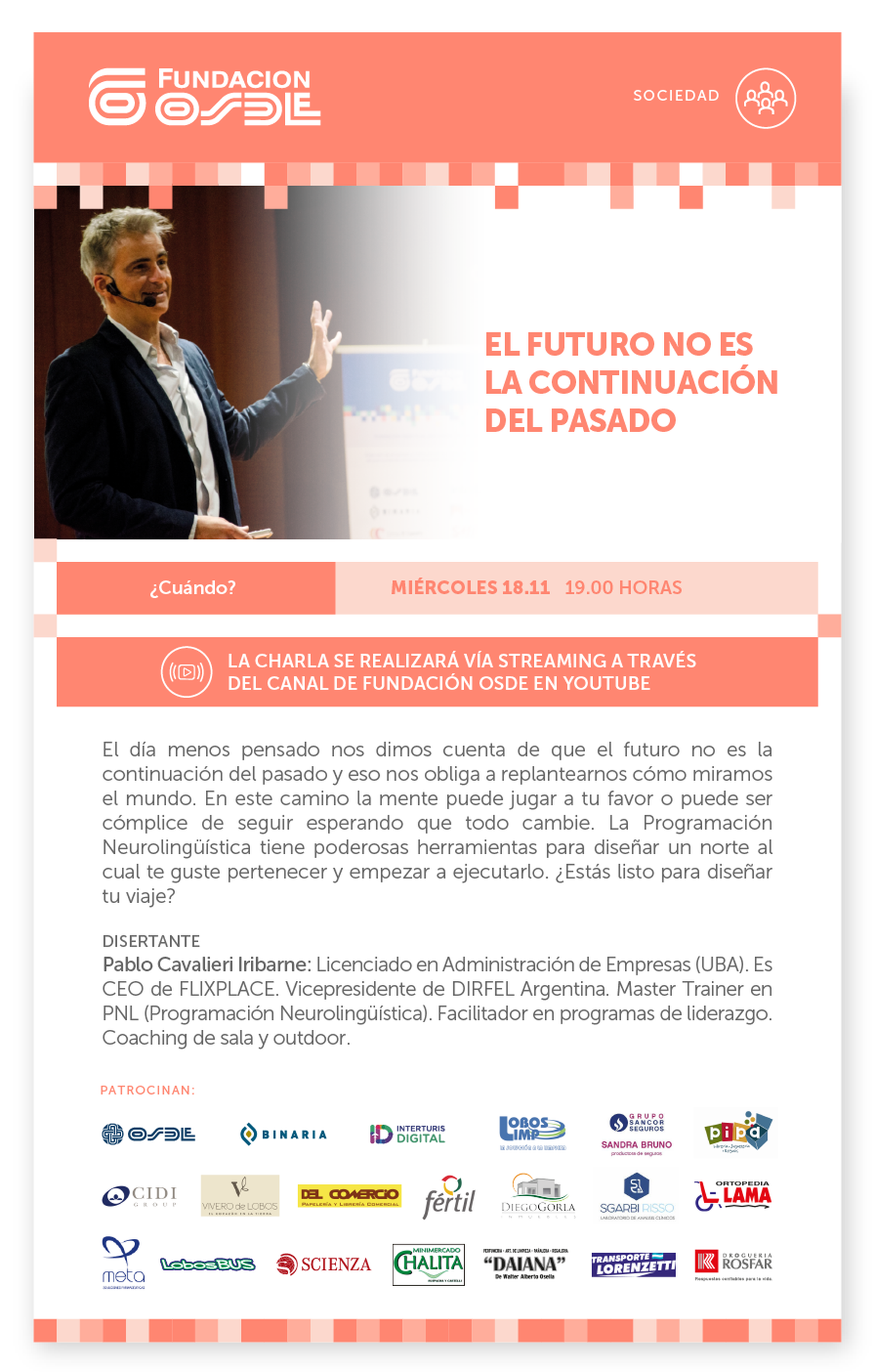 Charla online: “El Futuro no es la continuidad del pasado”