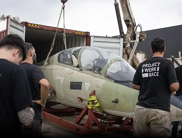 El Aermacchi avión Malvinero, llegó a Sunchales