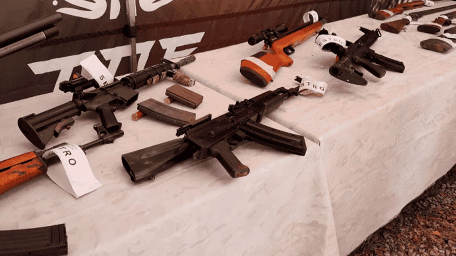Armas incautadas.