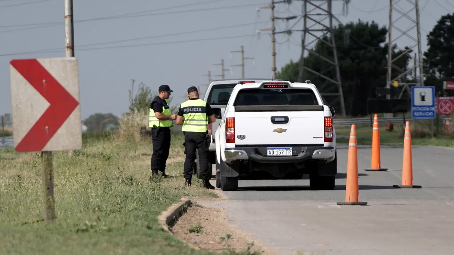 Presencia policial. En la ruta provincial 88 y otras de acceso al núcleo urbano Necochea-Quequén
