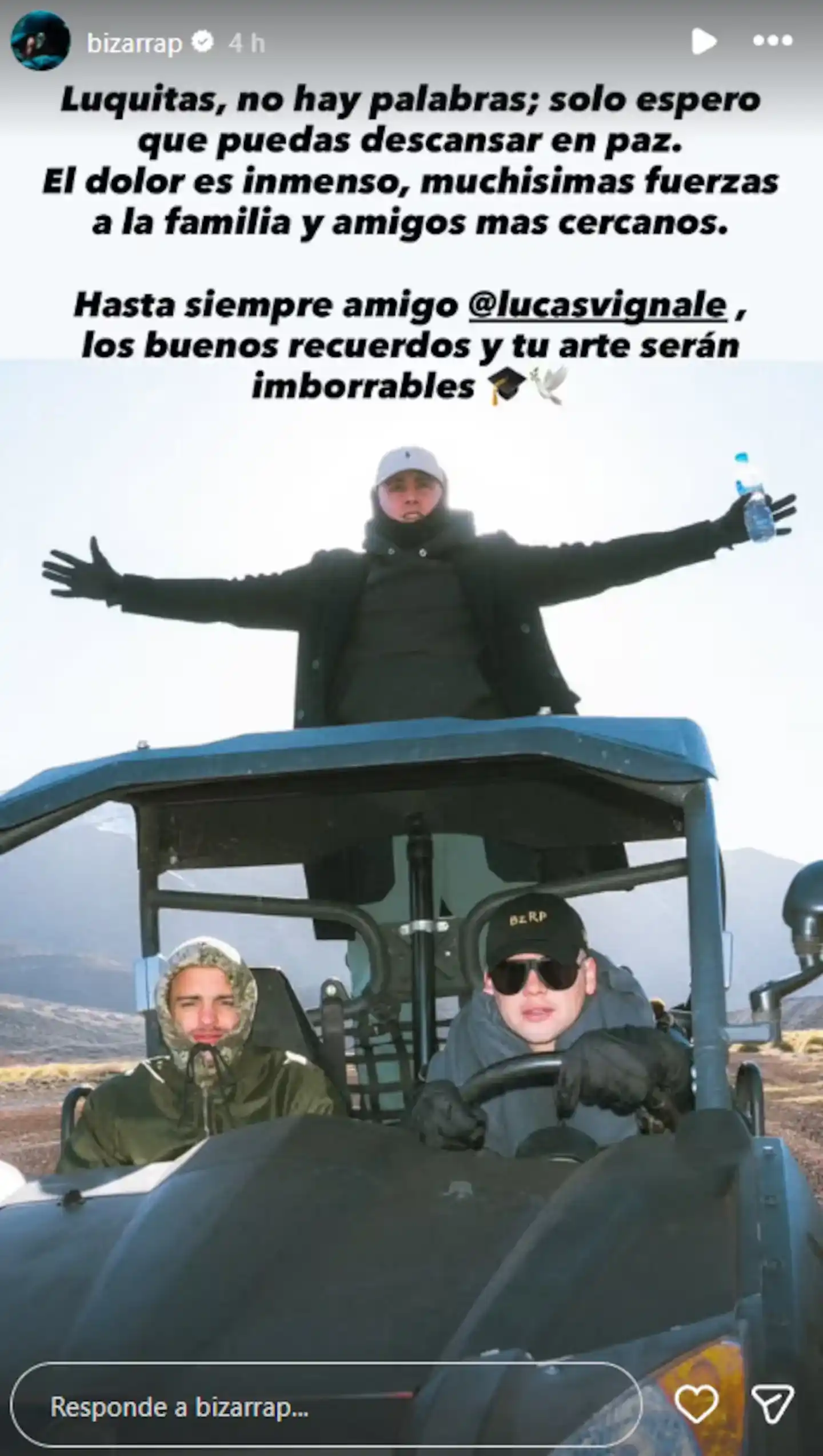 Bizarrap, Nicki Nicole y Trueno despidieron a Lucas Vignale, - 3