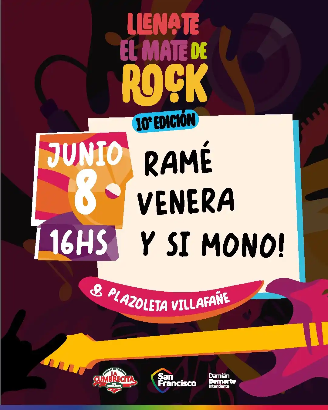 Llenate el mate de rock cartel junio