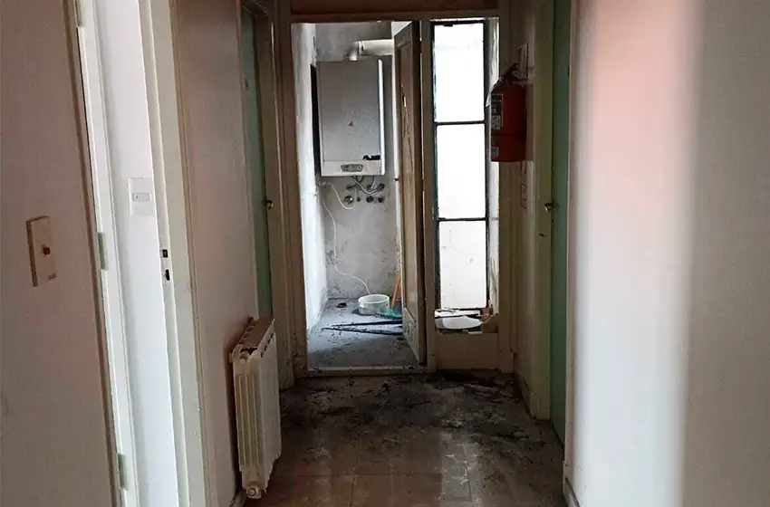 Tensión por el incendio en un hotel de La Perla